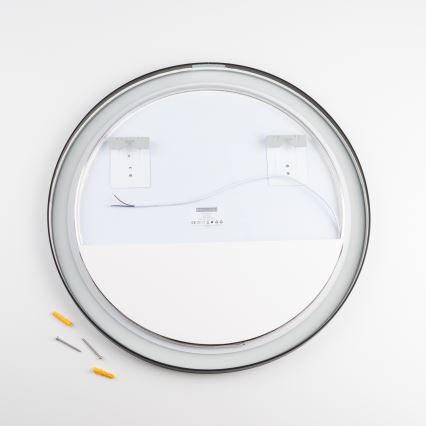 Brilagi - LED Bathroom Mirror ASTI LED/19W/230V Ø 60 cm Black IP44 CRI 90 Dimmable + CCT