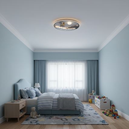 Brilagi - Dimmable LED Kids' Ceiling Light ASTRO 68W/230V 3000-6000K Ø 49 cm + Remote Control