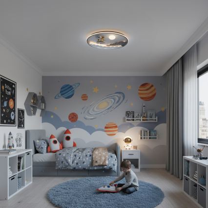 Brilagi - Dimmable LED Kids' Ceiling Light ASTRO 68W/230V 3000-6000K Ø 49 cm + Remote Control