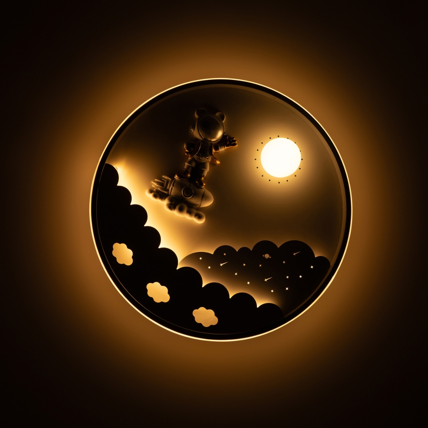 Brilagi - Dimmable LED Kids' Ceiling Light ASTRO 68W/230V 3000-6000K Ø 49 cm + Remote Control