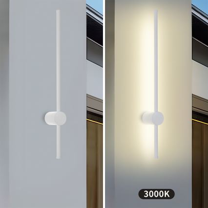 Brilagi - AURA LED Outdoor Wall Light LED/12W/230V 3000K IP54 65 cm White CRI 90