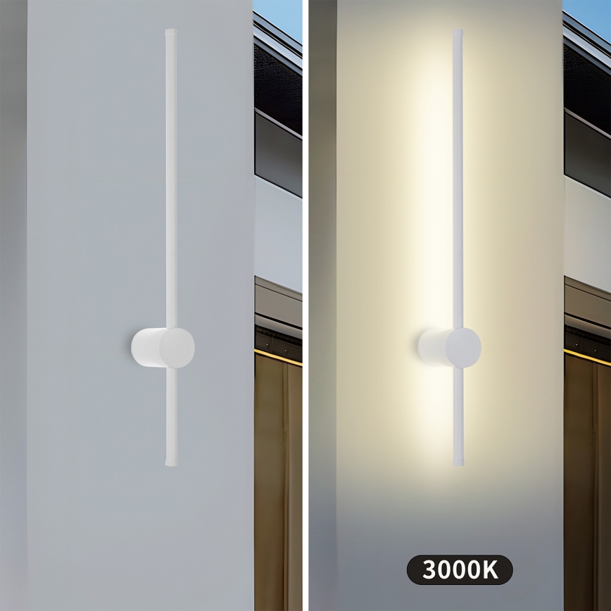 Brilagi - AURA LED Outdoor Wall Light LED/12W/230V 3000K IP54 65 cm White CRI 90
