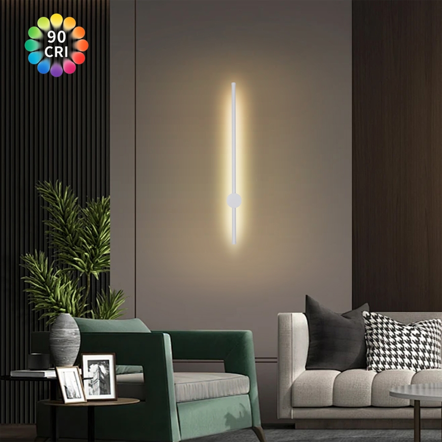 Brilagi - AURA LED Outdoor Wall Light LED/12W/230V 3000K IP54 65 cm White CRI 90