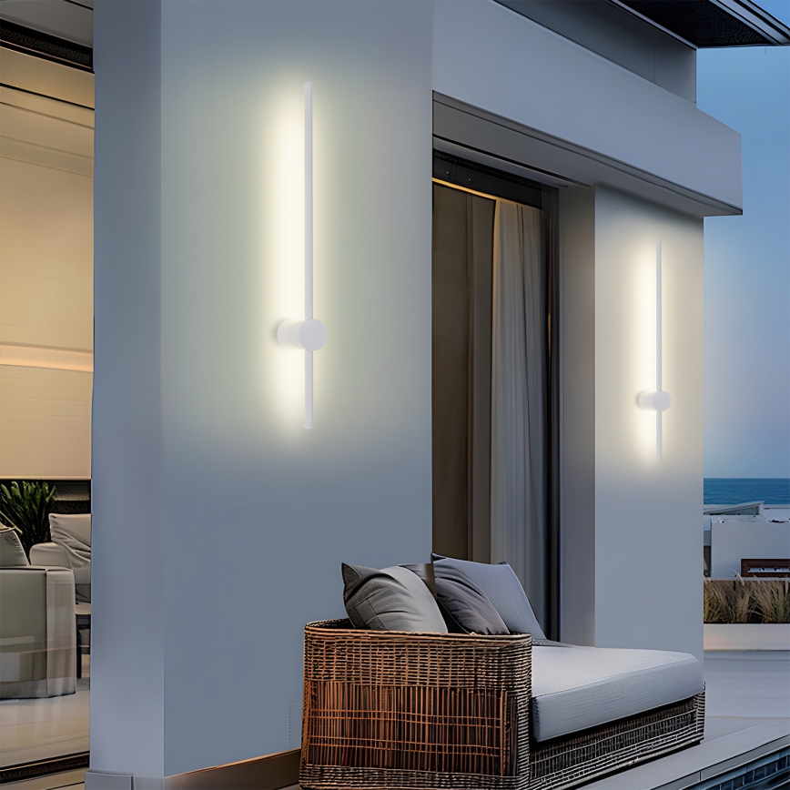 Brilagi - AURA LED Outdoor Wall Light LED/12W/230V 3000K IP54 65 cm White CRI 90