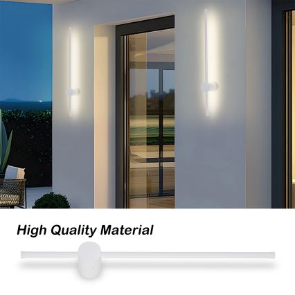 Brilagi - AURA LED Outdoor Wall Light LED/12W/230V 3000K IP54 65 cm White CRI 90