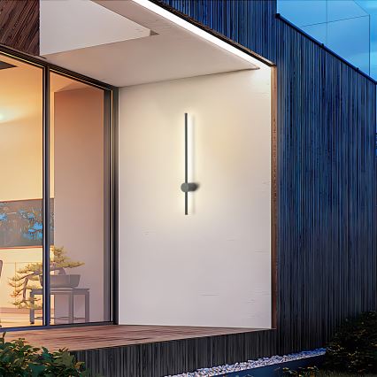 Brilagi - AURA LED Outdoor Wall Light 12W/230V 3000K IP54 65 cm Anthracite