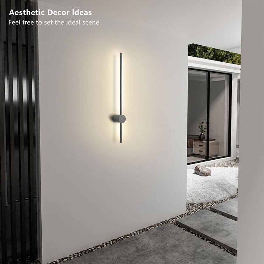 Brilagi - AURA LED Outdoor Wall Light 12W/230V 3000K IP54 65 cm Anthracite