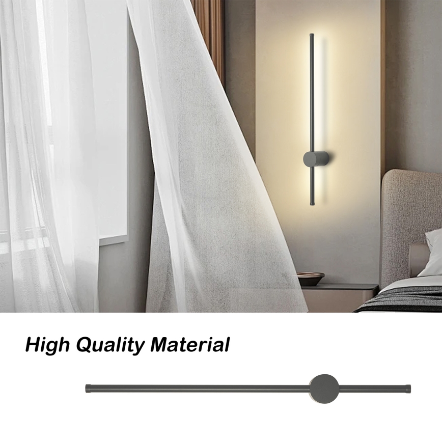 Brilagi - AURA LED Outdoor Wall Light 12W/230V 3000K IP54 65 cm Anthracite