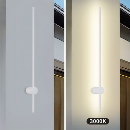 Brilagi - LED Outdoor Wall Light AURA LED/20W/230V 3000K IP54 97 cm White CRI 90