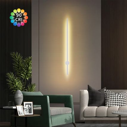 Brilagi - LED Outdoor Wall Light AURA LED/20W/230V 3000K IP54 97 cm White CRI 90