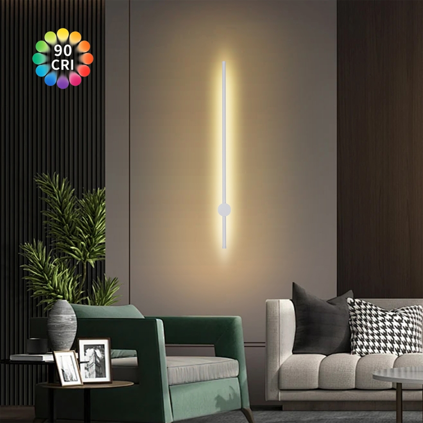 Brilagi - LED Outdoor Wall Light AURA LED/20W/230V 3000K IP54 97 cm White CRI 90