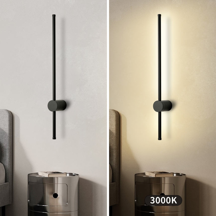 Brilagi - AURA LED 12W Outdoor Wall Light, 230V, 3000K, IP54, 65 cm, Black