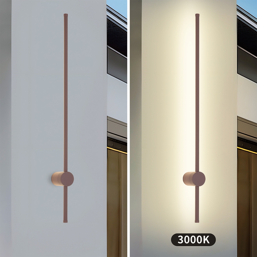 Brilagi - AURA LED Outdoor Wall Light 20W/230V 3000K IP54 97 cm brown CRI 90