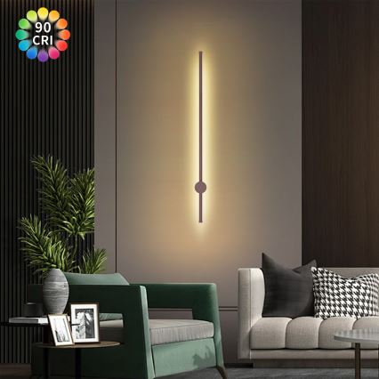 Brilagi - AURA LED Outdoor Wall Light 20W/230V 3000K IP54 97 cm brown CRI 90