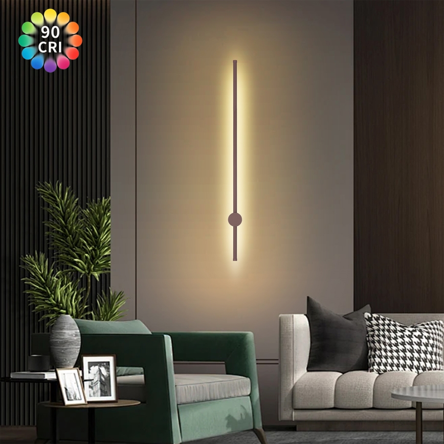Brilagi - AURA LED Outdoor Wall Light 20W/230V 3000K IP54 97 cm brown CRI 90