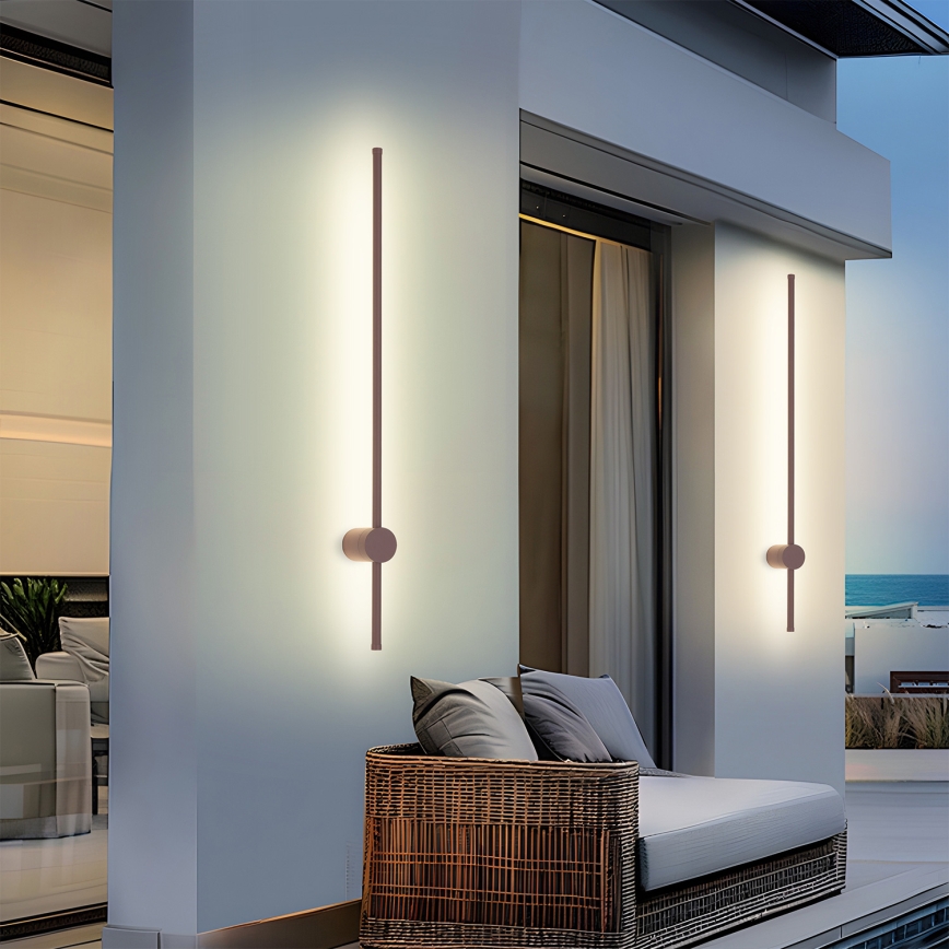 Brilagi - AURA LED Outdoor Wall Light 20W/230V 3000K IP54 97 cm brown CRI 90