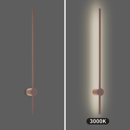 Brilagi - AURA LED Outdoor Wall Light 20W/230V 3000K IP54 97 cm brown CRI 90