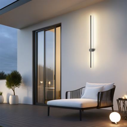 Brilagi - AURA LED Outdoor Wall Light LED/20W/230V 3000K IP54 97 cm Anthracite