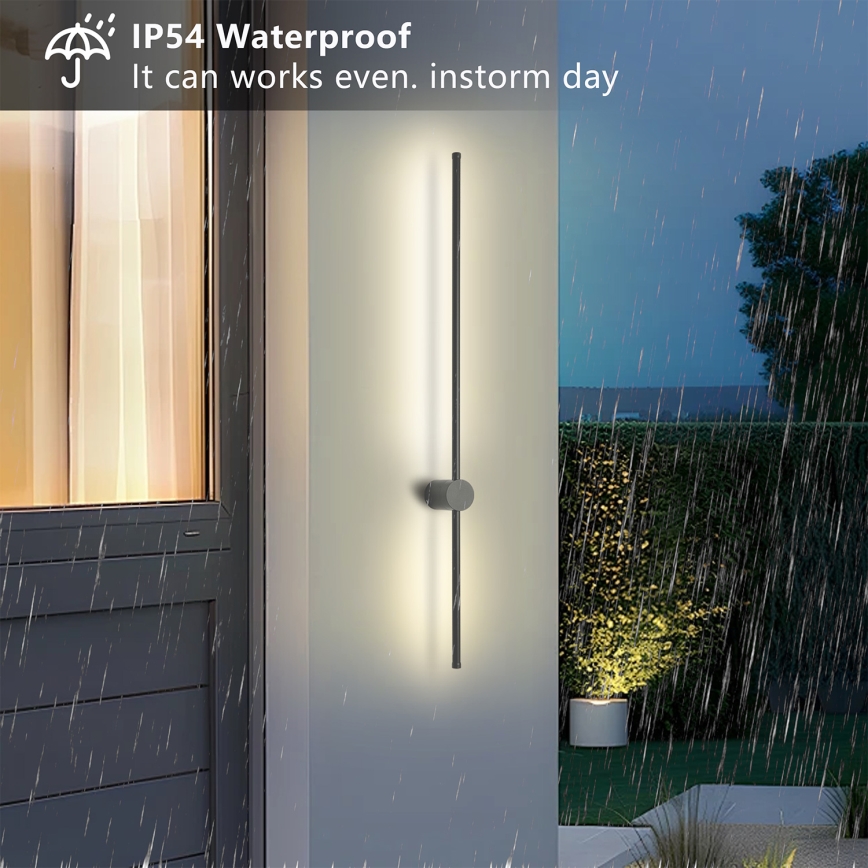 Brilagi - AURA LED Outdoor Wall Light LED/20W/230V 3000K IP54 97 cm Anthracite