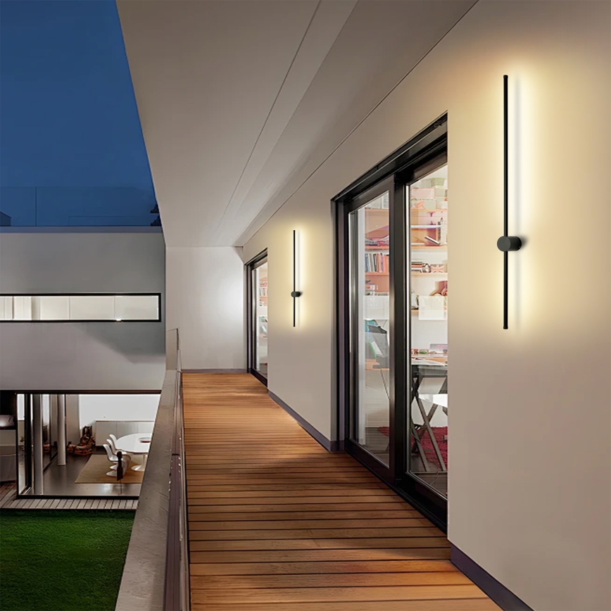 Brilagi - LED Outdoor Wall Light AURA LED/20W/230V 4000K IP54 97 cm Black