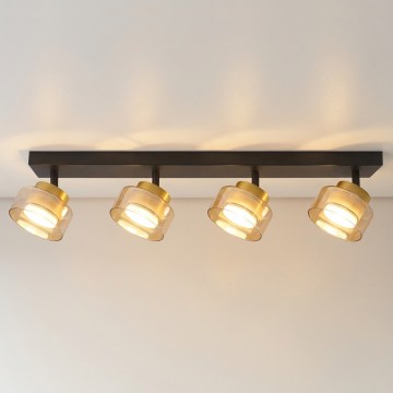 Brilagi - AURA LUX 4xGX53/30W/230V Spotlight Black/Gold