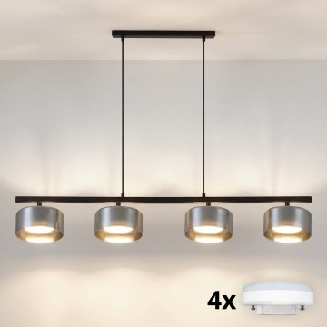 Brilagi - AURA LUX cable pendant light 4xGX53/30W/230V black/smoked