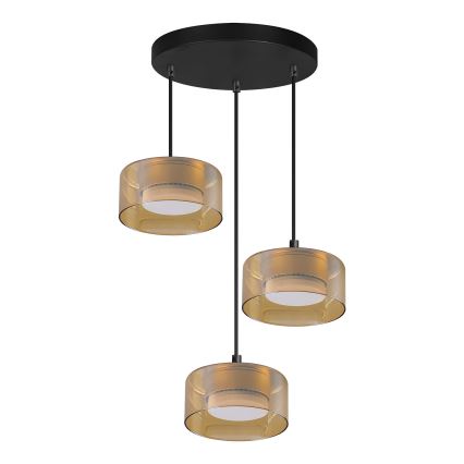 Brilagi - AURA LUX cable-suspended pendant light 3xGX53/30W/230V black/gold