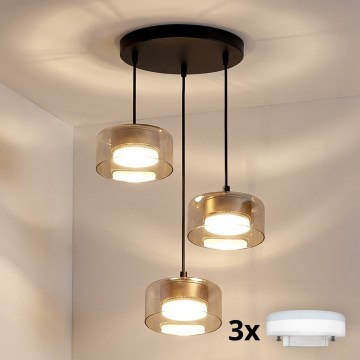 Brilagi - AURA LUX LED Cable Pendant 3x GX53/13W/230V Black/Gold