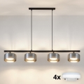 BRILAGI - AURA LUX LED RGB+CCT Dimmable Cable-Suspended Pendant 4xGX53/14W/230V 2700-6500K Tuya Wi-Fi Black/Smoked