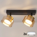BRILAGI - AURA LUX LED RGB+CCT Dimmable Spotlight 2xGX53/14W/230V 2700-6500K Wi-Fi Tuya Black/Gold