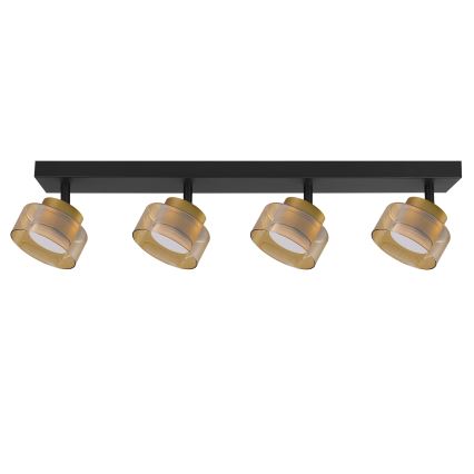 BRILAGI - AURA LUX LED RGB+CCT Dimmable Spotlight 4xGX53/14W/230V 2700-6500K Wi-Fi Tuya black/gold