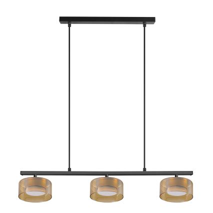 BRILAGI - LED RGB+CCT Dimmable cable-suspended pendant AURA LUX 3xGX53/14W/230V 2700-6500K Wi-Fi Tuya black/gold