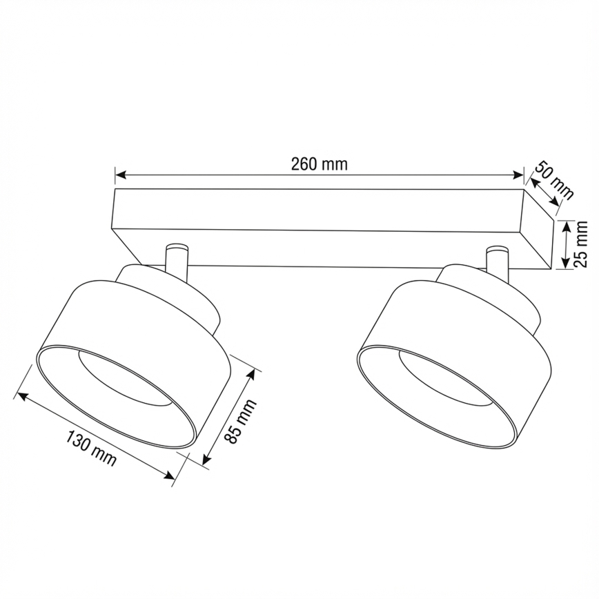 Brilagi - AURA LUX Spotlight 2xGX53/30W/230V Black/Gold