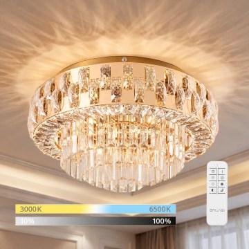 BRILAGI - AURELIA Dimmable LED Ceiling Light LED/45W/230V 3000–6000K Ø 50 cm Gold with Remote Control