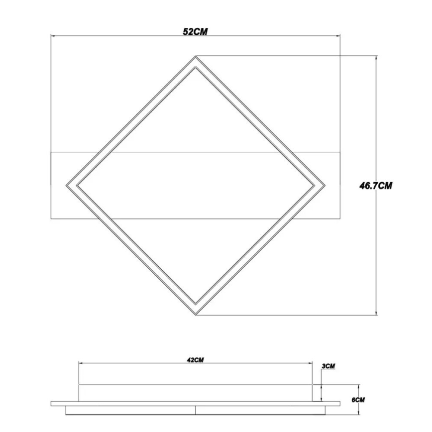 Brilagi - AXIS LED Ceiling Light 18W/230V