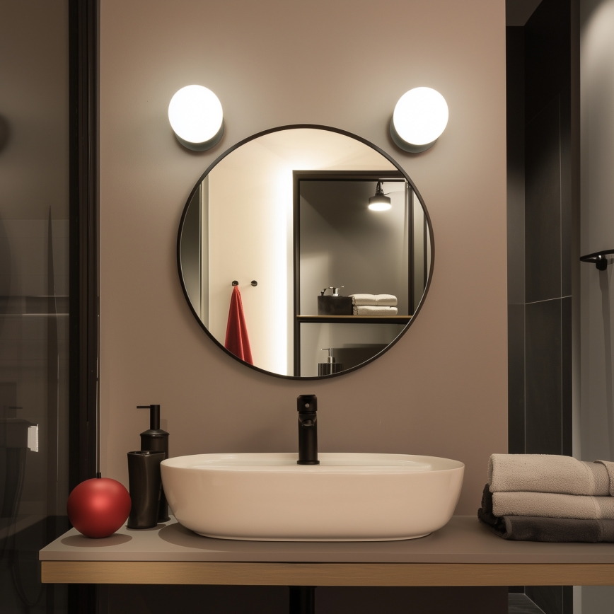 Brilagi - BALL LED Bathroom Wall Light LED/6W/230V 3000/4000/6500K IP44 Black