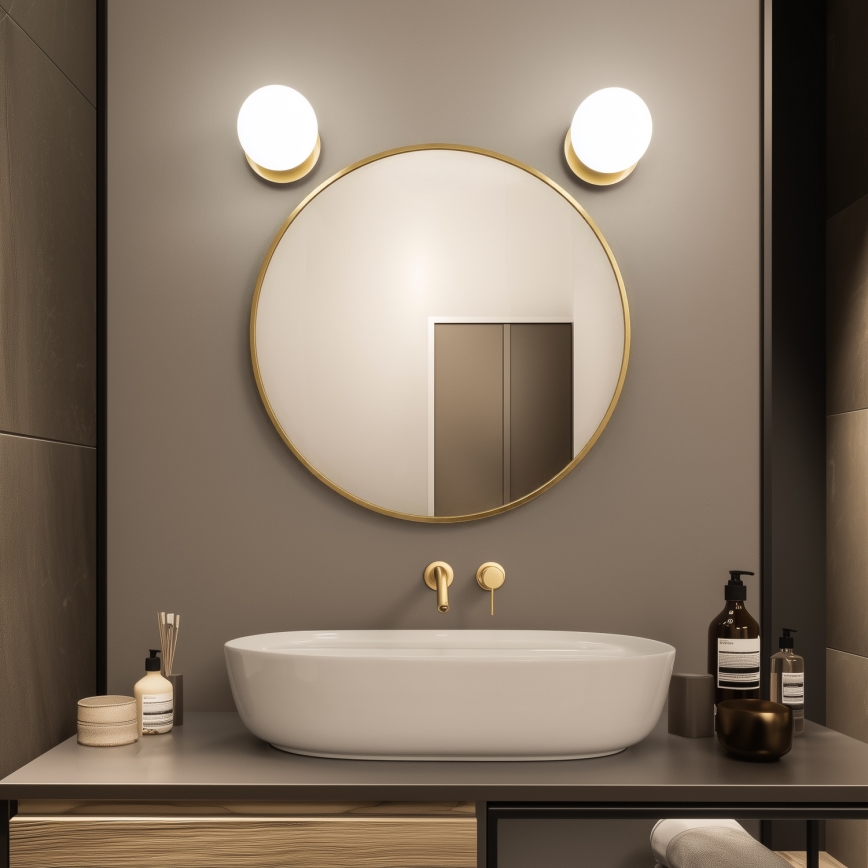 Brilagi - LED Bathroom Wall Light BALL LED/6W/230V 3000/4000/6500K IP44 Gold