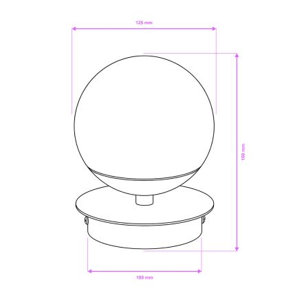 Brilagi - LED Bathroom Wall Light BALL LED/6W/230V 3000/4000/6500K IP44 Gold