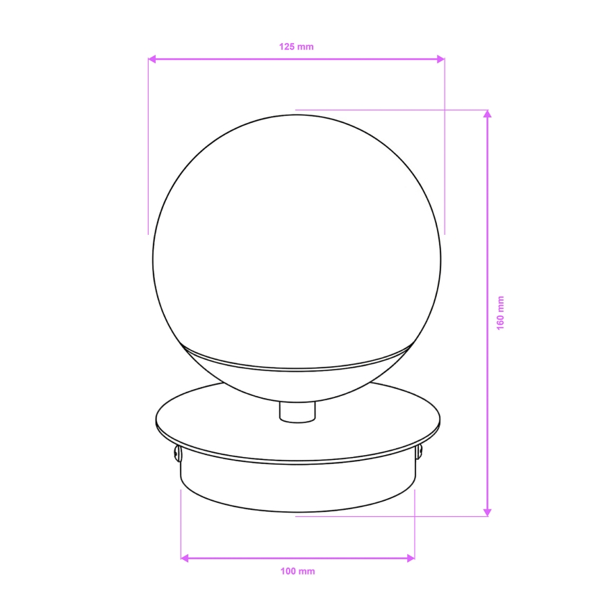 Brilagi - LED Bathroom Wall Light BALL LED/6W/230V 3000/4000/6500K IP44 Gold