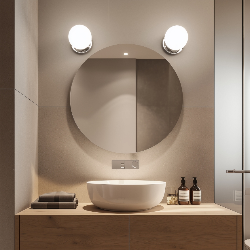 Brilagi - LED Bathroom Wall Light BALL LED/6W/230V 3000/4000/6500K IP44 Polished Chrome