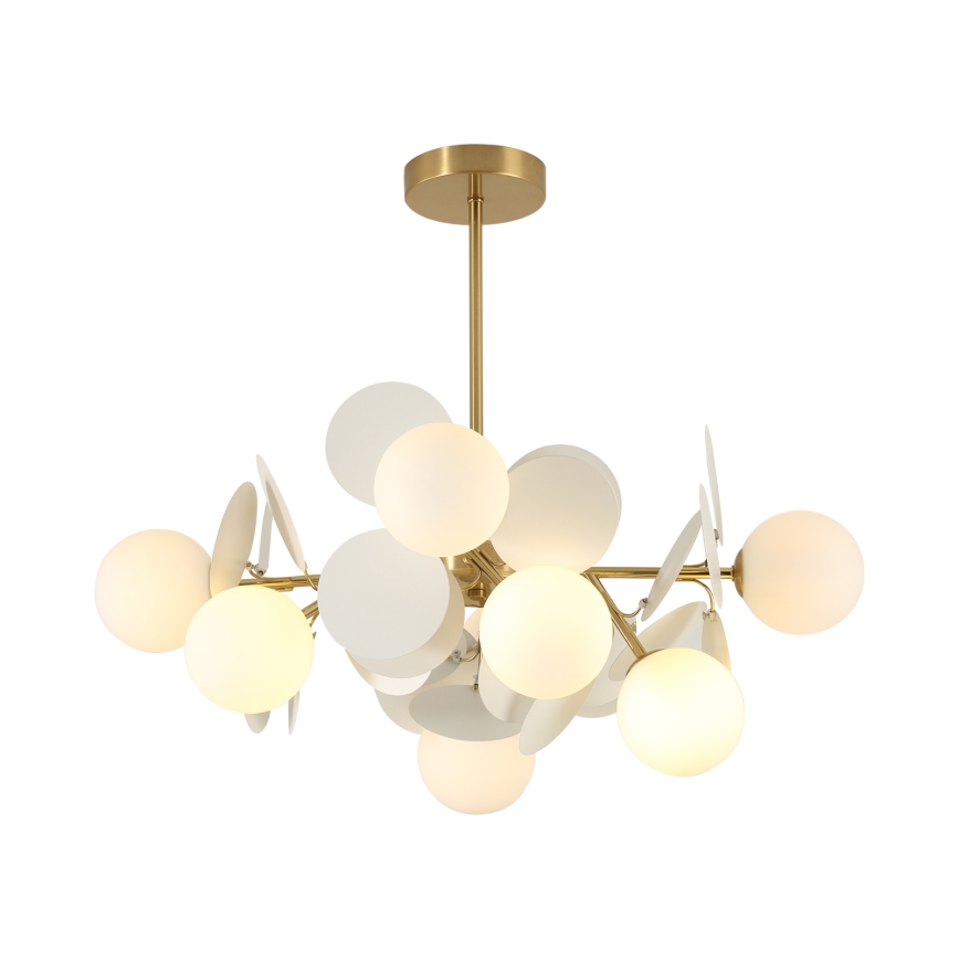 Brilagi - BALMO Rod Chandelier 8xG9/9W/230V, Ø 60 cm, Gold/White