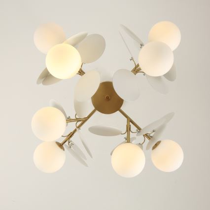 Brilagi - BALMO Rod Chandelier 8xG9/9W/230V, Ø 60 cm, Gold/White