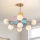 Brilagi - BALMO Stem-Mounted Chandelier 8×G9 / 9W / 230V, Ø 60 cm, Gold/Blue/Pink