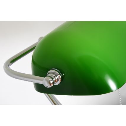 Brilagi - BANK OFFICE Desk Lamp 1xE27/60W/230V Black/Silver/Green