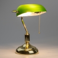 Brilagi - BANK OFFICE Desk Lamp 1xE27/60W/230V Gold/Green