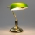 Brilagi - BANK OFFICE Desk Lamp 1xE27/60W/230V Gold/Green