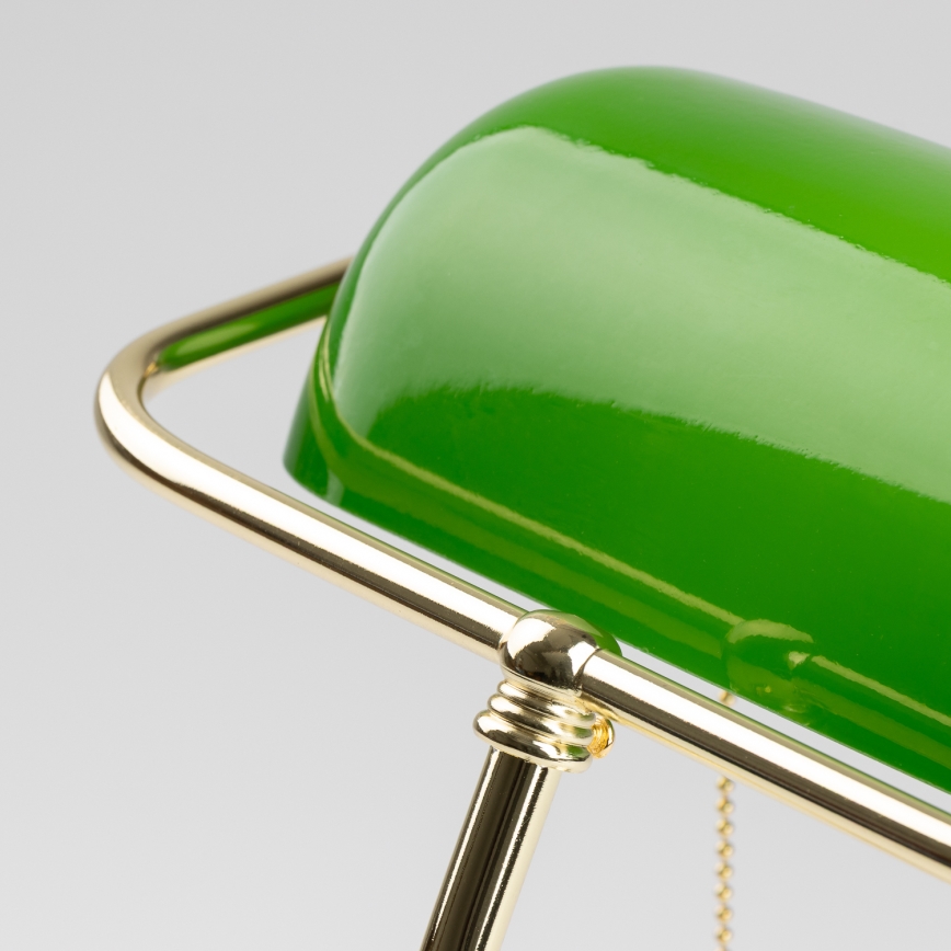 Brilagi - BANK OFFICE Desk Lamp 1xE27/60W/230V Gold/Green