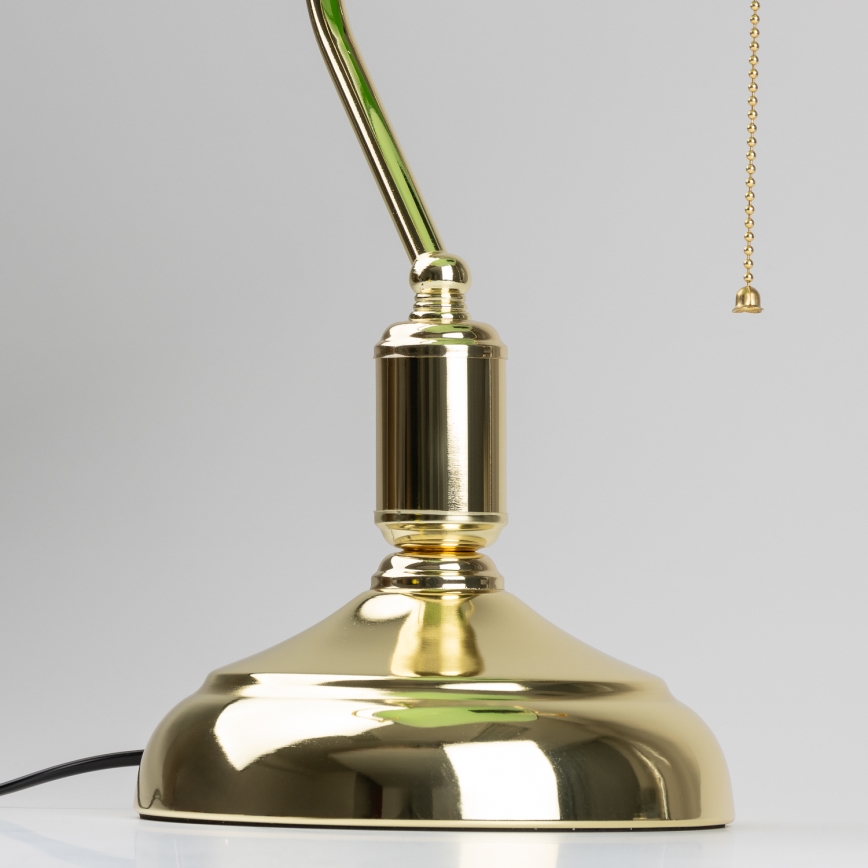Brilagi - BANK OFFICE Desk Lamp 1xE27/60W/230V Gold/Green