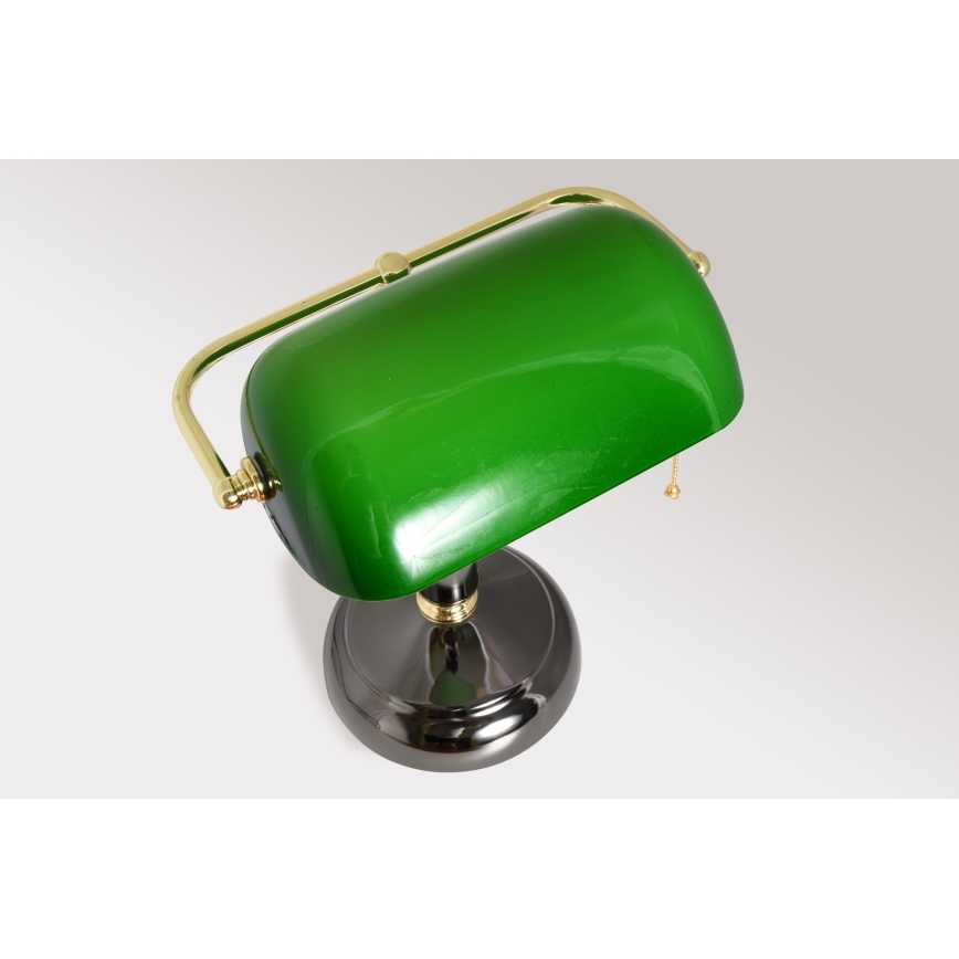 Brilagi - BANK OFFICE Table Lamp 1xE27/60W/230V Black/Gold/Green