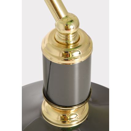 Brilagi - BANK OFFICE Table Lamp 1xE27/60W/230V Black/Gold/Green